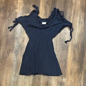 Navy Blue Short tie Sleeve Dress